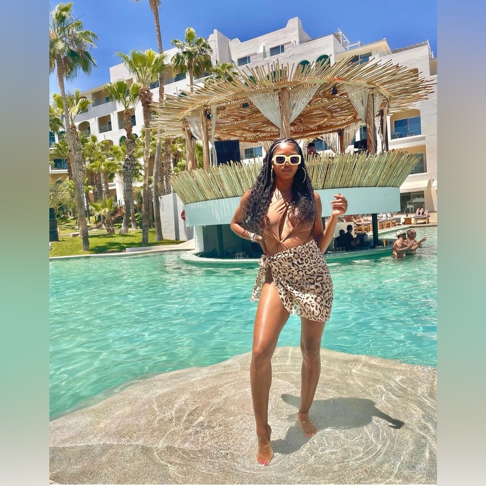 Cutout swim + cover up
